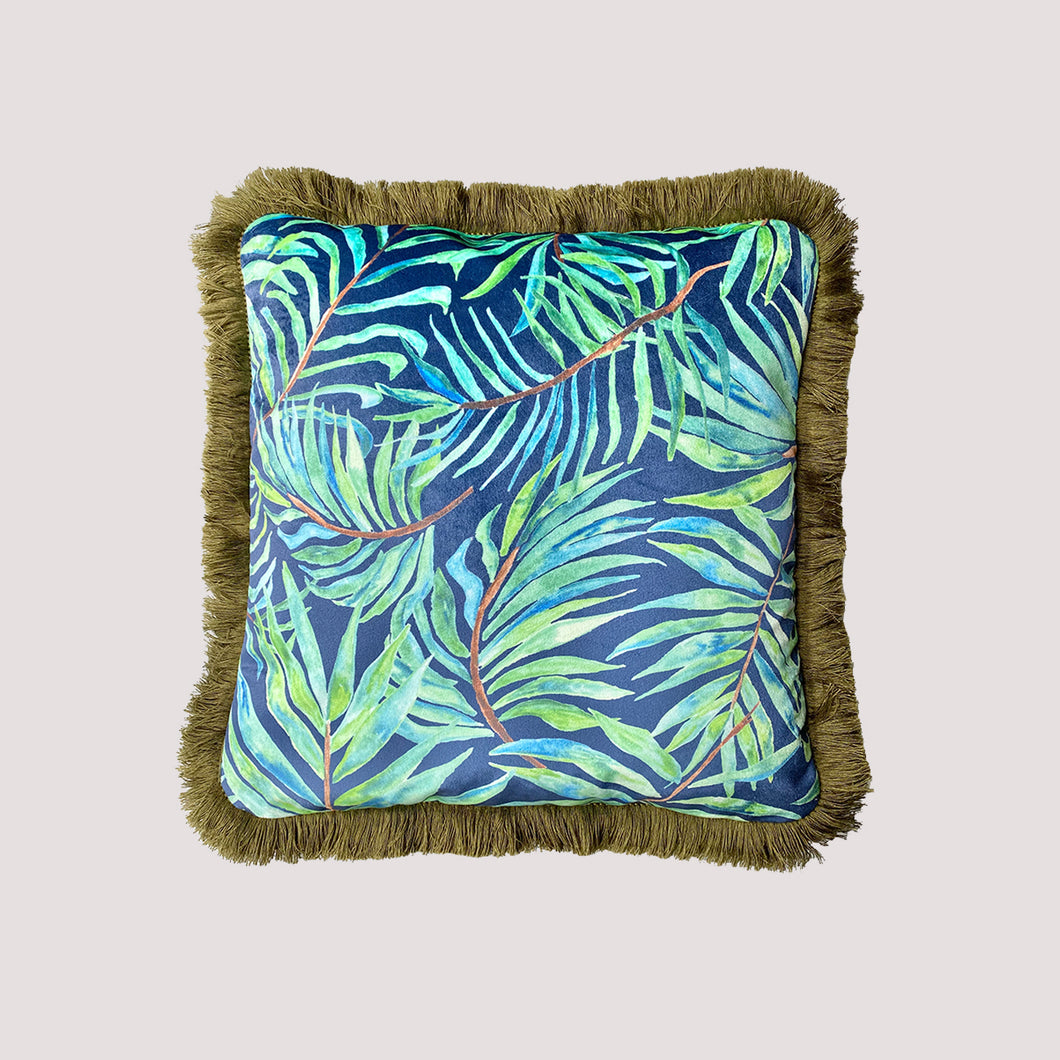 Eden Leaves Velvet Cushion