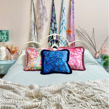 Load image into Gallery viewer, Blue Tropics Velvet Cushion
